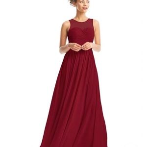 Azazie Nina Bridesmaid Dress Burgundy Red